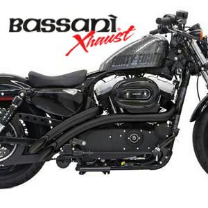 BASSANI RadialSweepers マフラー ブラック スポーツスター |ハーレー 