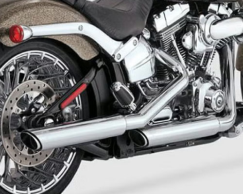 ハーレー、ソフテイルTC マフラー バンス＆ハインズ(Vance&Hines) ツイン・スラッシュ・マフラー