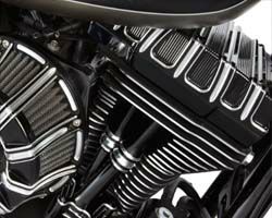 トライク・M8用エンジン・クローム＆ブラックパーツ