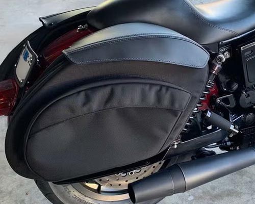 ハーレー、 ダイナ用LeatherProsサドルバッグ