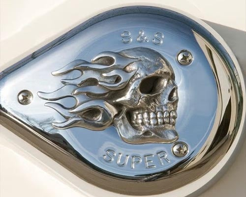 ハーレー、ツーリングTC・電子制御車用 Ｓ＆Ｓ_エアクリーナー クロームドーム・インサート