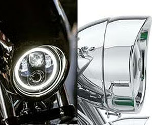 ハーレー、FXR ヘッドライト