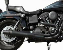サンダーヘッダー フルエキゾースト・マフラー ブラック FXR |ハーレー 
