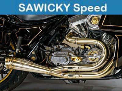 ハーレー、ダイナ SAWICKI SPEEDマフラー