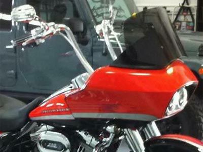 ハーレー、FLTR ロードグライド用Carlini Designハンドル