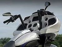 ハーレー、FLTR ロードグライド用LA CHOPPERS Grande Twin Peaks ハンドル