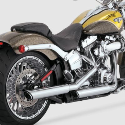 【SALE】Vance & Hines ツインスラッシュ 3インチ スリップオンマフラー PCX (クローム) 【TC ソフテイル】