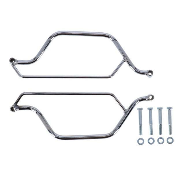  LONGRIDE サドルバッグホルダー (クローム) 【TC ソフテイル】 　01