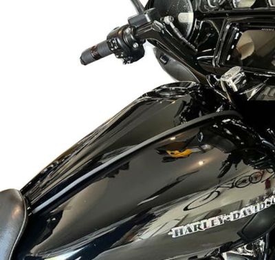 HOGWORKZ ロープロファイル タンクダッシュコンソール ブラックフューエルキャップ付き ビビッドブラック 2008～2020 FLHX/S、FLTRX/S