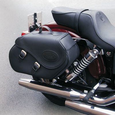LONGRIDE クリックオン・レザーサドルバッグ 23L 左右セット (ブラック)