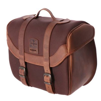 LONGRIDE ワックスコットンキャンバス デタッチャブル・レトロサドルバッグ 14L (ブラウン)