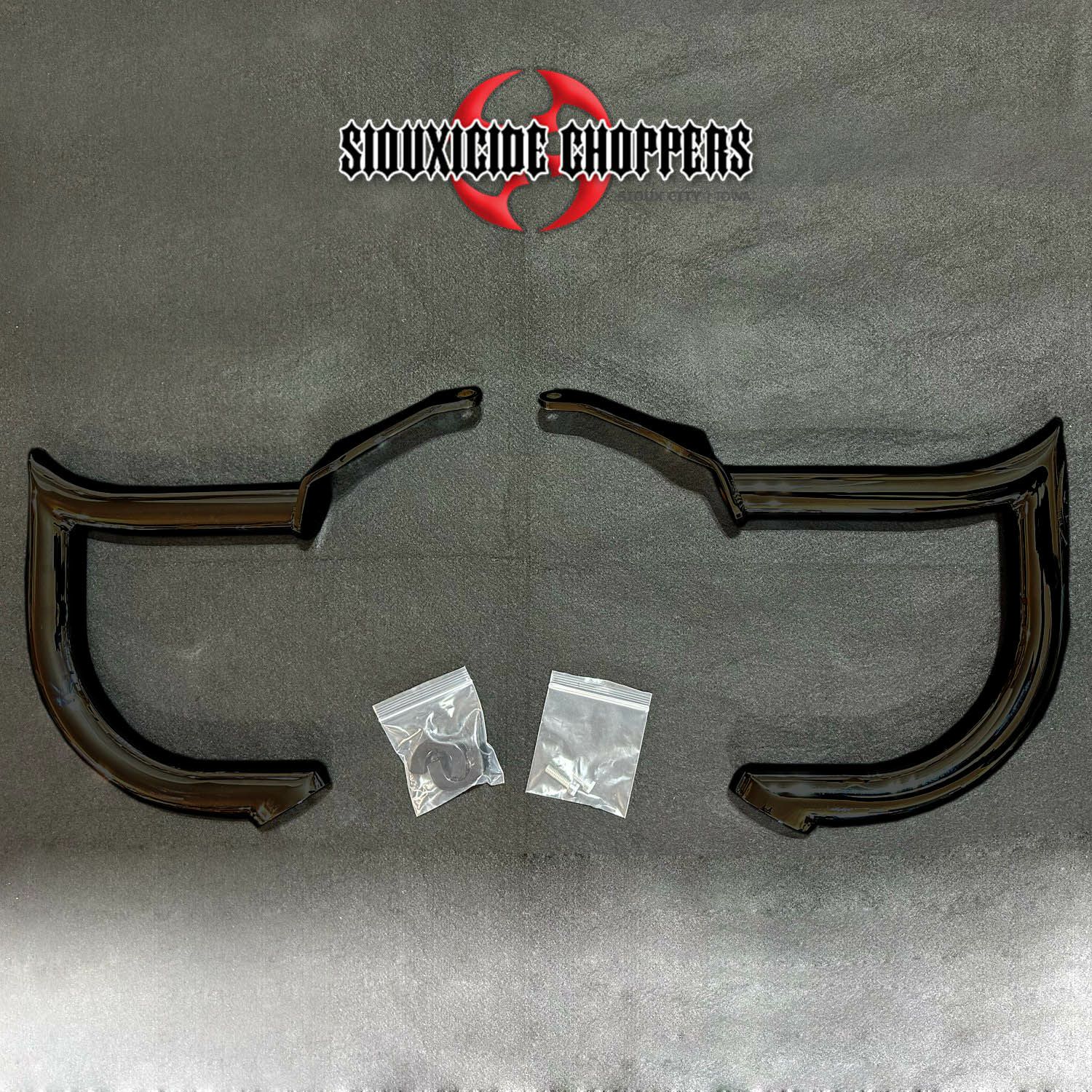 Siouxicide Choppers サドルバッグガード ブラック ハーレー FLHX、FLTRX、FLHRXS 4