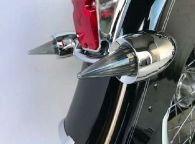 【セール】ロケットスタイル ウインカーレンズカバー クロームベゼル スモークレンズ