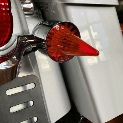 ロケットスタイル ウインカーレンズカバー クロームベゼル レッドレンズ