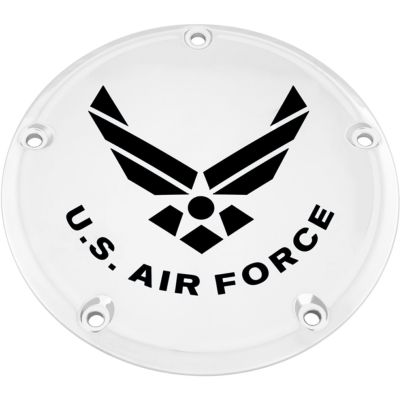 CUSTOM ENGRAVING AIR FORCE ダービーカバー (クローム) 【2016以降 ツーリング、トライク】
