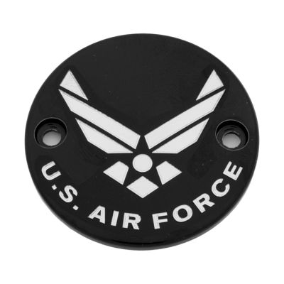 CUSTOM ENGRAVING AIR FORCE タイマーカバー (ブラック) 【M8 ツーリング、ソフテイル、トライク】