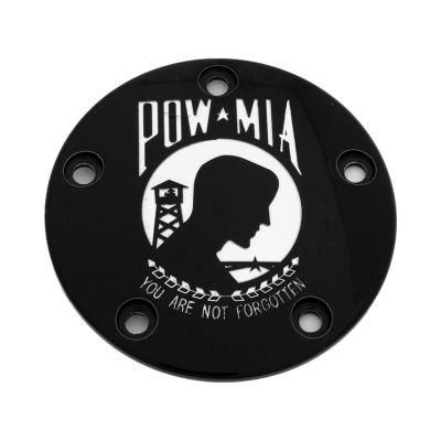 CUSTOM ENGRAVING POW・MIA タイマーカバー (ブラック) 【TC ツーリング、ダイナ、ソフテイル、トライク】