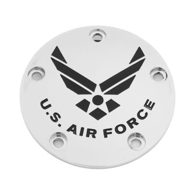 CUSTOM ENGRAVING AIR FORCE タイマーカバー (クローム) 【TC ツーリング、ダイナ、ソフテイル、トライク】