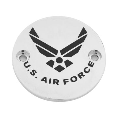 CUSTOM ENGRAVING AIR FORCE タイマーカバー (クローム) 【M8 ツーリング、ソフテイル、トライク】