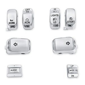 クローム・スイッチキャップキット  '96～'09FLHT/C、FLHX(クルーズコントロール非装着車)-02