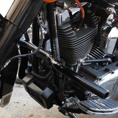 Santoro Fabworx DADDYS クラッシュバー グロスブラック 2009以降 FLHX、FLHR