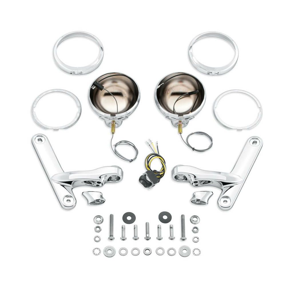 カスタム・補助ライトブラケットキット クローム FLHX-02