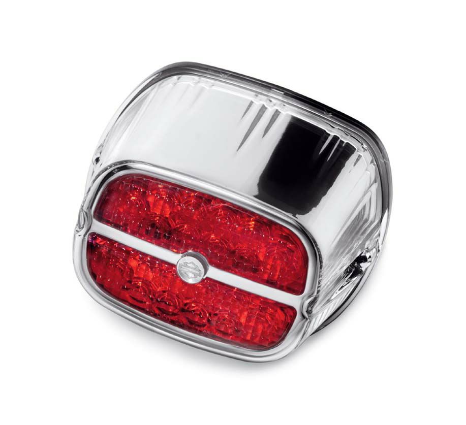 LEDテールライト　レッドレンズ　クローム・ハウジング　下ナンバー用-01