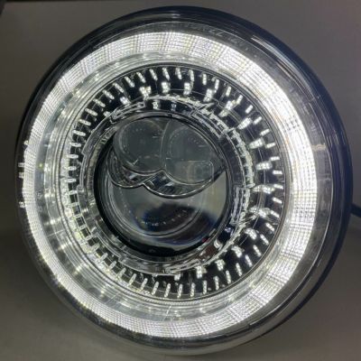 【セール】WMW LEDプロジェクター 7インチ ウインカー機能付きヘッドライト クローム