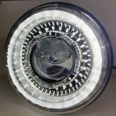 【SALE】WMW LEDプロジェクター 7インチ ウインカー機能付きヘッドライト ブラック