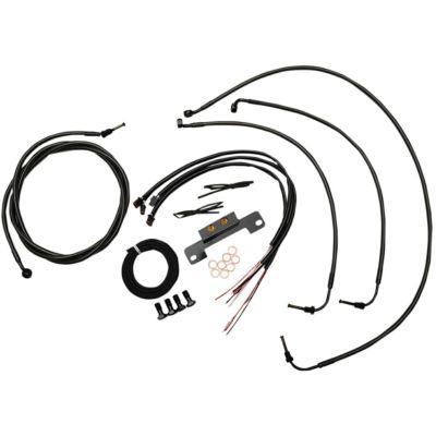 【SALE】LA Choppers コンプリート・ケーブル延長キット ミニエイプハンドル用 (ミッドナイト) 【2017～2020 ツーリング】