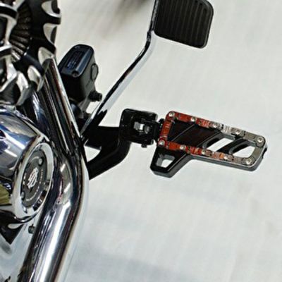 NOYS ヒールレスト付ライダーフットペグ (クローム) 【M8ソフテイル、スポーツスターS、ナイトスター】