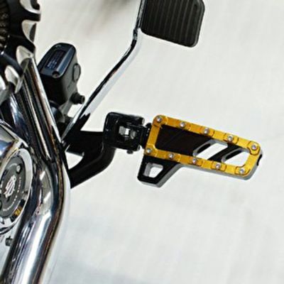 NOYS ヒールレスト付ライダーフットペグ (ゴールド) 【M8ソフテイル、スポーツスターS、ナイトスター】