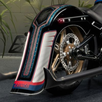Killer Custom 7.5インチストレッチ・リアフェンダー (スムース) M8 ヘリテイジクラシック、デラックス