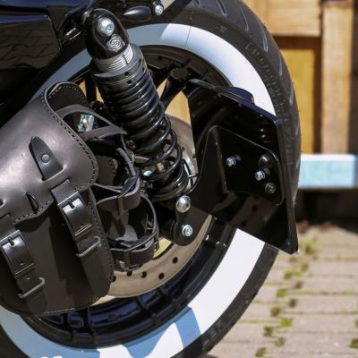 Thunderbike サイドマウントナンバーブラケット ショート (ブラック) スポーツスター