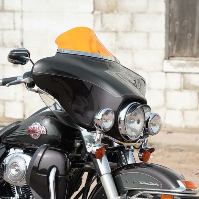 クロックワークス KOLOR FLARE ウインドシールド 6.5インチ オレンジ 1996～2013 FLHT、FLHX
