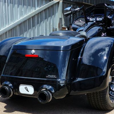 Paul Yaffe プロストリート・リアフェンダーキット デュアルマフラーアウトレット フリーホイーラー、ロードグライド3