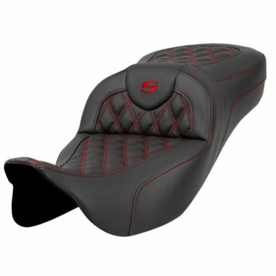 【SALE】Saddlemen Road Sofa LS シート GEL入り レッドステッチ ブラック 2008～2023 ツーリング