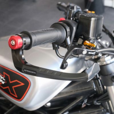 SPEEDRA X350用 レバーガード左右セット (レッド)