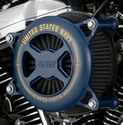 【セール】Vance＆Hines M8用エアクリーナー VO2 ミリタリーパワーシリーズ Navy