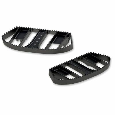 Burly Brand MXスタイル フットボード ブラック ツーリング、FLソフテイル、FLDスイッチバック