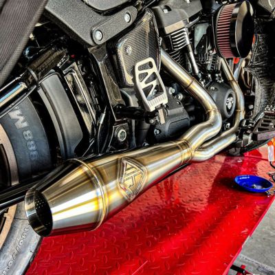 SP Concepts Big Bore フルエキゾーストマフラー ローライダーST、スポーツグライド