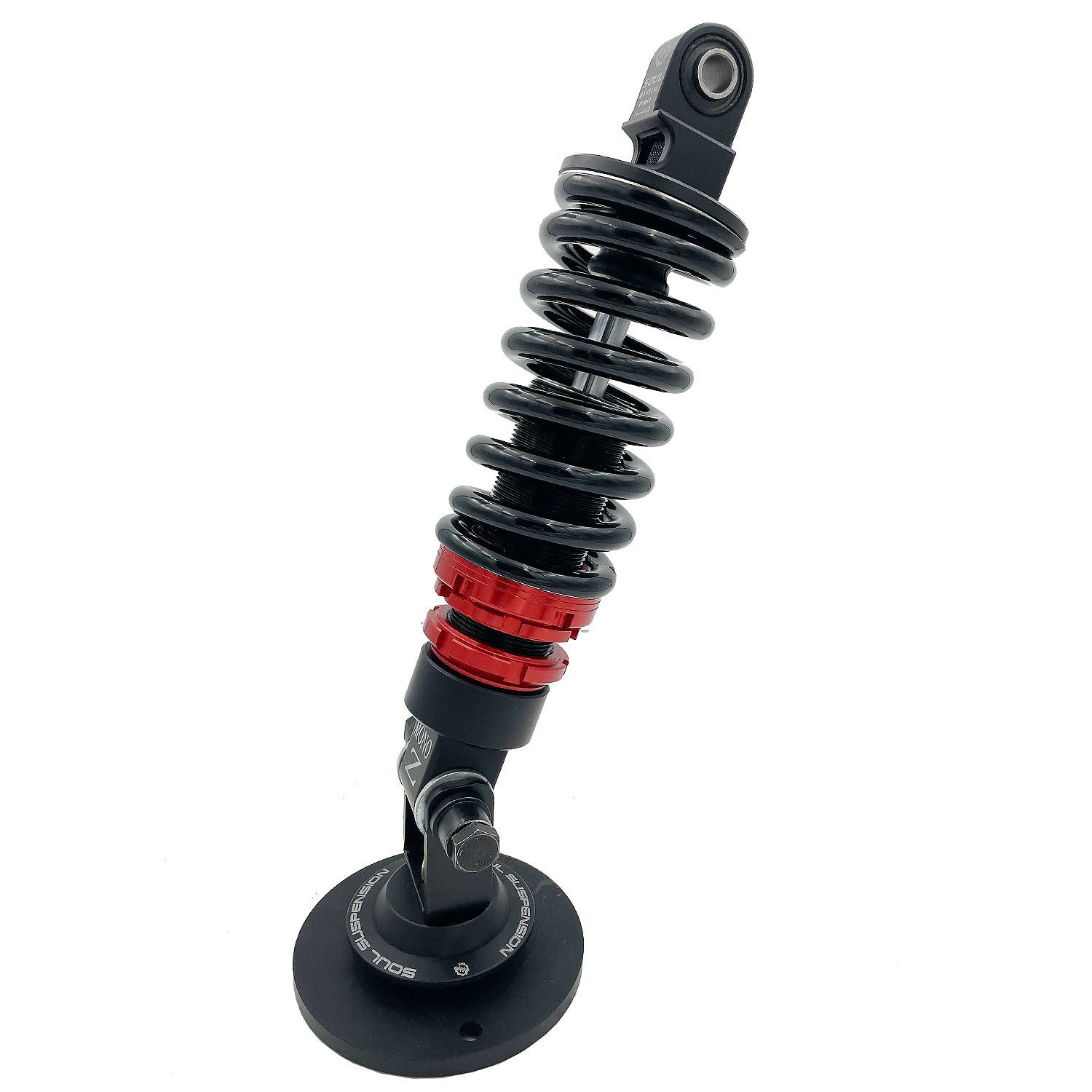 SOUL 減衰調整機構付き リアサスペンション ブラック/レッド 12.5インチ M8ソフテイル 2