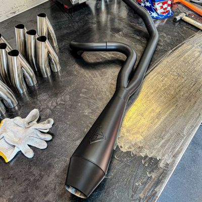SP Concepts Lane Splitter フルエキゾーストマフラー (ブラック) スポーツスター