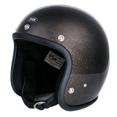 SHM ブラックフレーク ジェットヘルメット SG規格