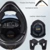 ILM Z502シリーズ ビンテージ フルフェイスヘルメット マットブラック 4