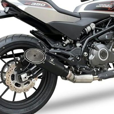 IXIL MK1 スラッシュカット スリップオンマフラー (ブラック) X350