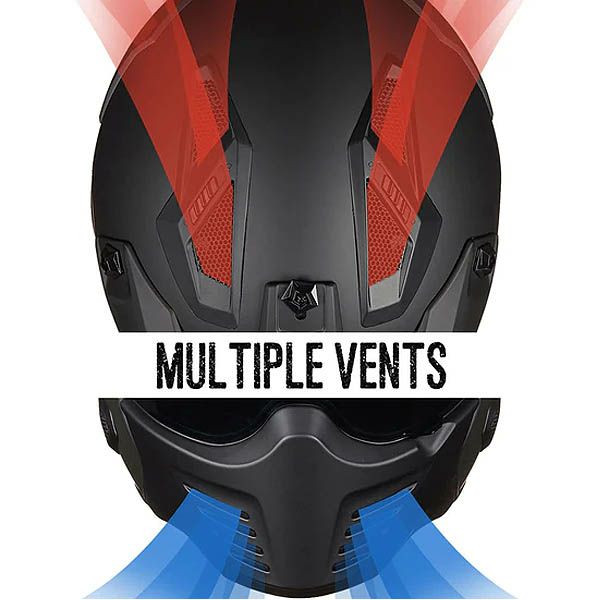 ILM 726Xシリーズ オープンフェイス フルフェイスヘルメット マットブラック 10