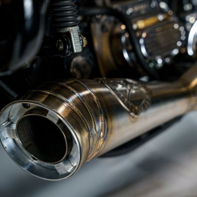 Sawicki Speed RT ショーティー・2-1フルエキゾーストマフラー (ステンレス) M8 ブレイクアウト/ファットボーイ/FXDR114