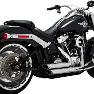 【SALE】M8 ブレイクアウト/ファットボーイ用 ショートショットスタッガート・フルエキゾーストマフラー (PCX仕様) Vance & Hines