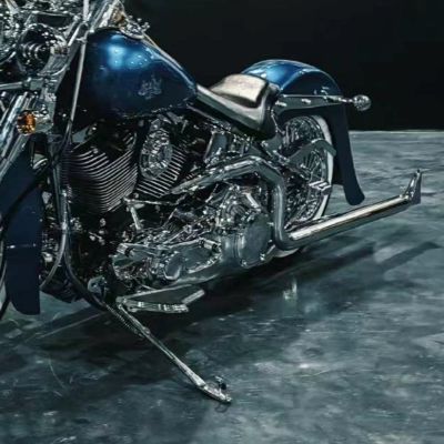 2007～2017 ソフテイル用 トゥルーデュアル・左右出し 36インチフィッシュテールマフラー Sharkroad